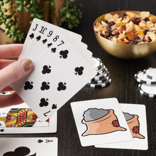 Zak cement bouwmaterialen pokerkaarten (Insitu)
