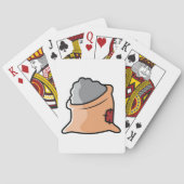 Zak cement bouwmaterialen pokerkaarten (Achterkant)