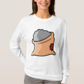 Zak cement bouwmaterialen t-shirt (Voorkant)