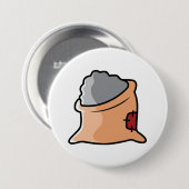 Zak cement constructiemateriaal ronde button 7,6 cm (Voorkant /achterkant)