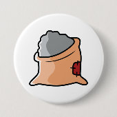 Zak cement constructiemateriaal ronde button 7,6 cm (Voorkant)