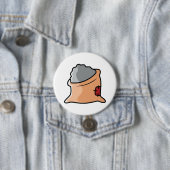 Zak cement constructiemateriaal ronde button 7,6 cm (In situ)