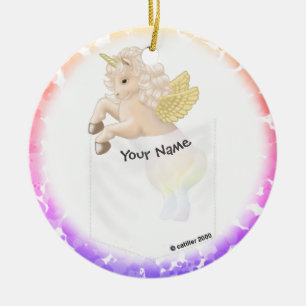 Zak Eenhoorn Keramisch Ornament