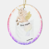 Zak Eenhoorn Keramisch Ornament (Links)