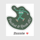 zak en rock het retro klim sticker (Vel)