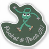 zak en rock het retro klim sticker (Voorkant)