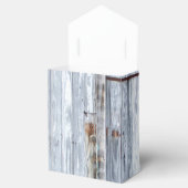 Zak Favor Tent Papier Witte Was Houten Schuurdeur Bedankdoosjes (Geopend)