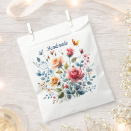 Zak Favor Waterverf Bloemen Bedankzakje