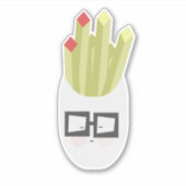 Zak frietjes schattige cartoon sticker (Voorkant)