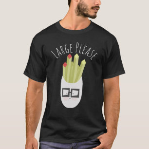 Zak frietjes schattige cartoon t-shirt