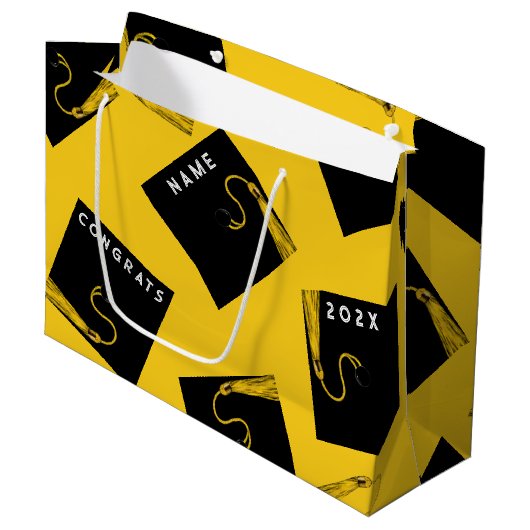 Zak grote geschenkzak afstuderen 2026 groot cadeauzakje (Voorkant Gekanteld)