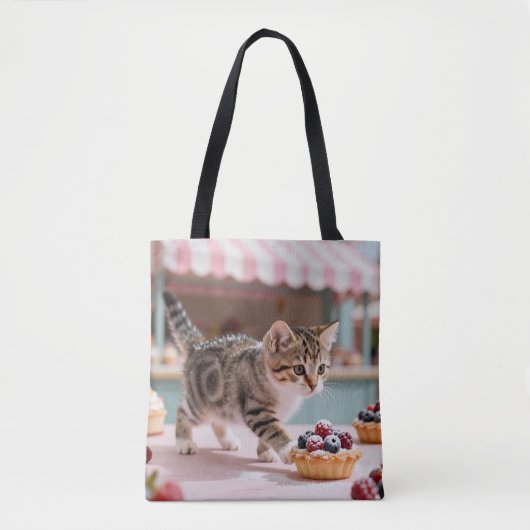Zak kleine kat tote bag (Voorkant)