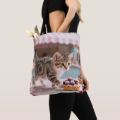 Zak kleine kat tote bag (Dichtbij)