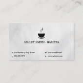 Zak koffiebonen visitekaartje (Achterkant)