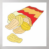 zak met chips poster (Voorkant)
