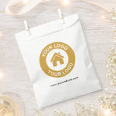 Zak met eigen bedrijfslogo en tekst bedankzakje (Geknipt)