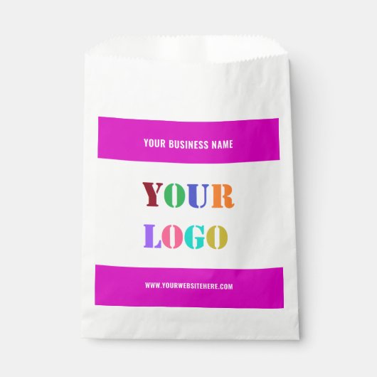 Zak met eigen logo of fototekst - uw kleuren bedankzakje (Voorkant)