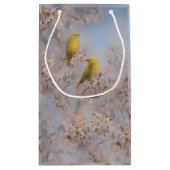 Zak met gele vogels klein cadeauzakje (Achterkant)