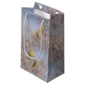 Zak met gele vogels klein cadeauzakje (Voorkant Gekanteld)