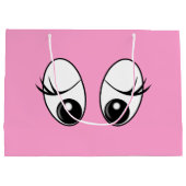 Zak met grappige ogen groot cadeauzakje (Achterkant)