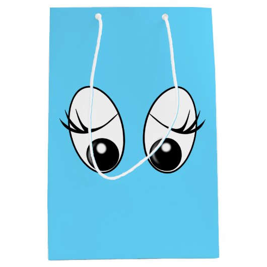 Zak met Grappige Ogen Kies Kleur Medium Cadeauzakje (Voorkant)