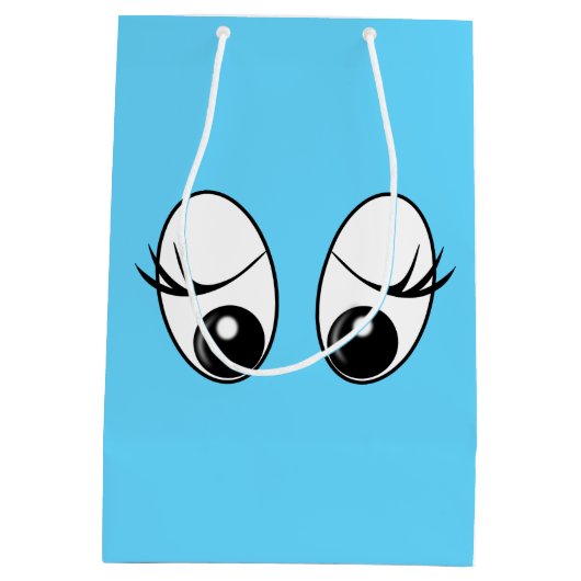Zak met Grappige Ogen Kies Kleur Medium Cadeauzakje (Achterkant)