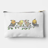 Zak met leuke cartoon vogels, Adorable Vogel Illus Etui (Achterkant)