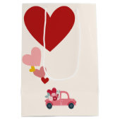Zak met liefde en harten medium cadeauzakje (Achterkant)