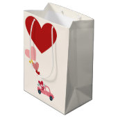 Zak met liefde en harten medium cadeauzakje (Achterkant Gekanteld)