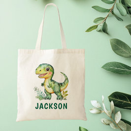 Zak met opdruk van een dinosaurus voor kinderen tote bag
