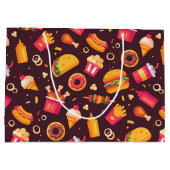 Zak met snelvoedsel cadeau groot cadeauzakje (Achterkant)