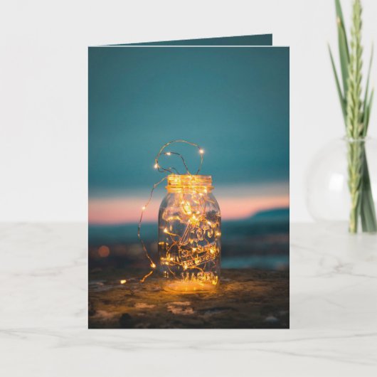 Zak met sproeisteklichten Vakantiedagen Kaart (Voorkant)