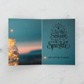 Zak met sproeisteklichten Vakantiedagen Kaart (Binnen)