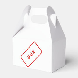 Zak met stempel 'Vervaldatum' voor zaken Bedankdoosjes