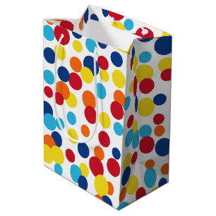 Zak met stippen voor verjaardagsfeestje medium cadeauzakje