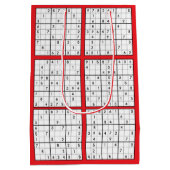 Zak met Sudoku-puzzelontwerp als cadeau Medium Cadeauzakje (Achterkant)