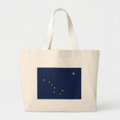 Zak met vlag van Alaska State - Verenigde Staten Grote Tote Bag (Voorkant)