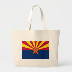 Zak met vlag van Arizona State - Verenigde Staten Grote Tote Bag