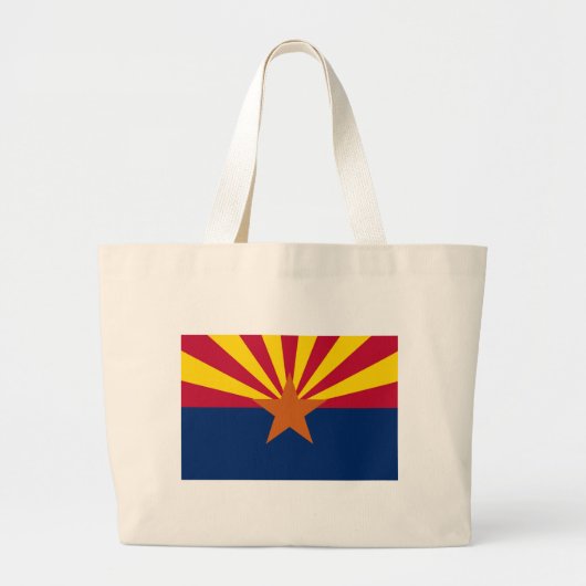 Zak met vlag van Arizona State - Verenigde Staten Grote Tote Bag (Voorkant)