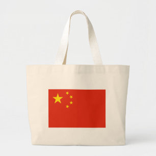 Zak met Vlag van China Grote Tote Bag