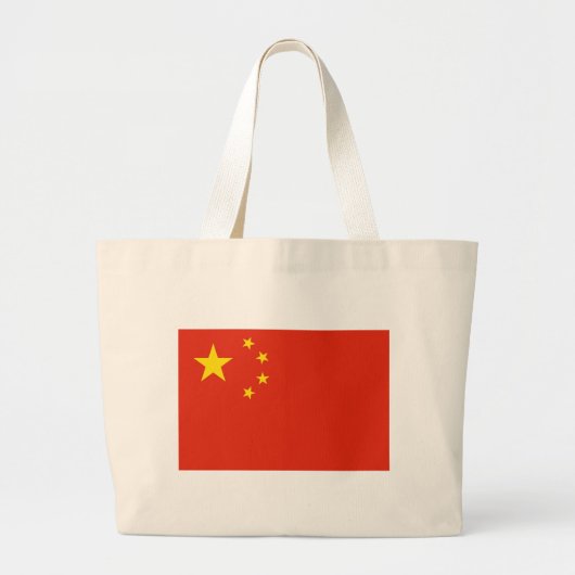 Zak met Vlag van China Grote Tote Bag (Voorkant)