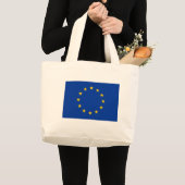Zak met vlag van de Europese Unie Grote Tote Bag (Voorkant (product))