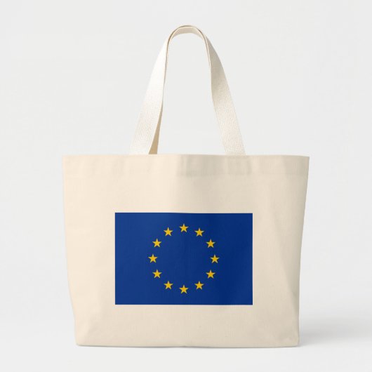 Zak met vlag van de Europese Unie Grote Tote Bag (Voorkant)