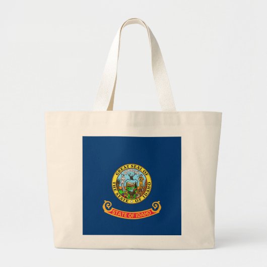 Zak met vlag van Idaho State - Verenigde Staten Grote Tote Bag (Voorkant)