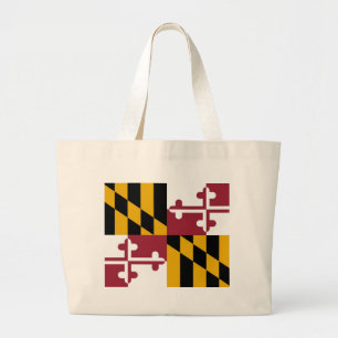 Zak met vlag van Maryland State - Verenigde Staten Grote Tote Bag