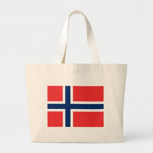 Zak met Vlag van Noorwegen Grote Tote Bag (Voorkant)
