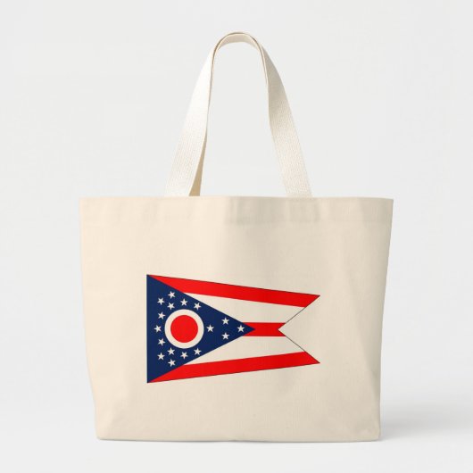Zak met vlag van Ohio State - Verenigde Staten Grote Tote Bag (Voorkant)