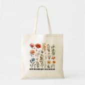 Zak met Wilde Bloemen op Maat, Moederdag Verjaarda Tote Bag (Voorkant)