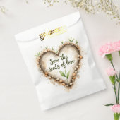 Zak met Zaadjes voor Liefde - Aardse Waterverf Har Bedankzakje (Gezegeld)