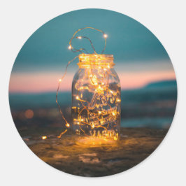 Zak met zonlicht romantisch hart sticker